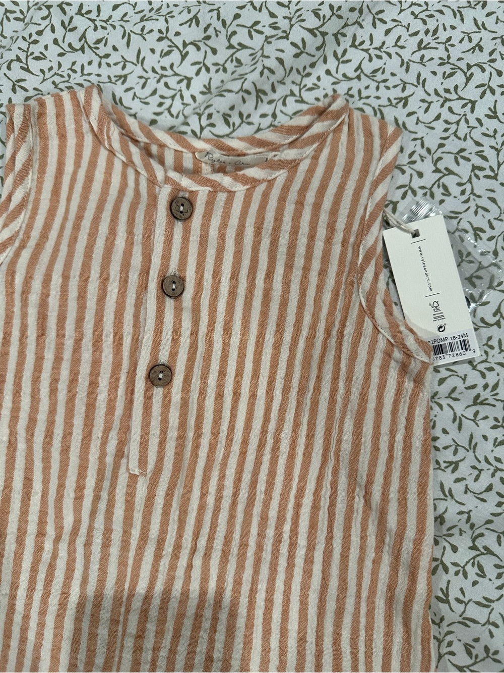 NWT Rylee & Cru Striped Romper - Picture 2 of 4